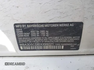 2014 BMW 3 Series 328d xDrive z VIN WBA3D5C5XEKX99221, wystawiony jako IAAI lot #41628911 z przebiegiem 129 095 mil mil oraz . Historia ofert i sprzedaży dostępna na DreamBid. Obrazek 9.