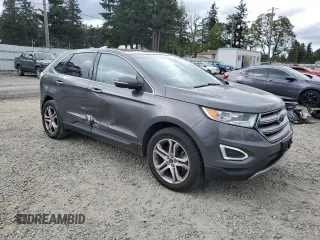 2015 Ford Edge Titanium z VIN 2FMTK4K84FBB09582, wystawiony jako Copart lot #55801915 z przebiegiem 72 533 mil mil oraz Szkoda całkowita • Salvage title. Historia ofert i sprzedaży dostępna na DreamBid. Obrazek 4.
