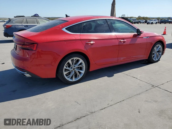 2022 Audi A5 Sportback Premium with VIN WAUABCF52NA030859, listed as a Copart auction lot 78047754 with 18,825 mi miles and Clean Title. Bid and sale history available at carsss.com. Image 3.