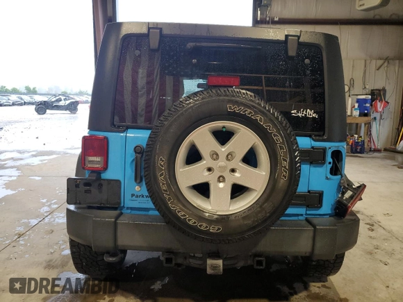 2018 Jeep Wrangler JK Unlimited Sport S with VIN 1C4BJWDG2JL818457, listed as a Copart auction lot 60877004 with 78,503 mi miles and Salvage Title. Bid and sale history available at carsss.com. Image 6.
