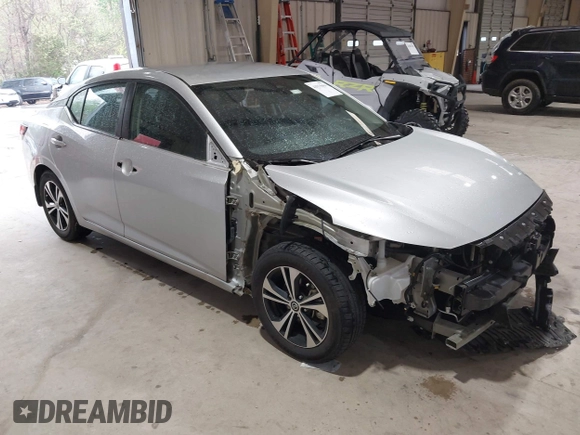 2021 Nissan Sentra SV with VIN 3N1AB8CV4MY233303, listed as a IAAI auction lot 41935664 with 25,878 mi miles and . Bid and sale history available at DreamBid. Image 1.