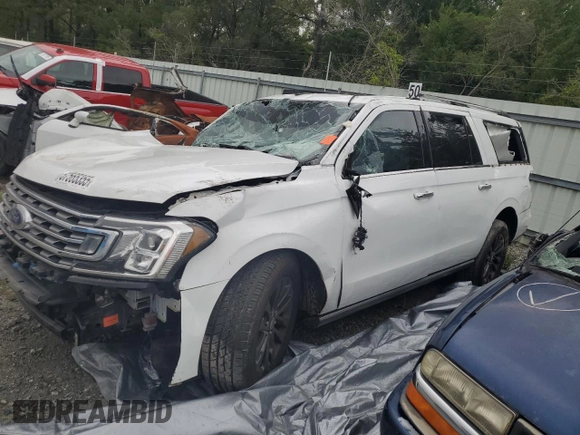 2021 Ford Expedition Max Limited с VIN 1FMJK1KT5MEA41322, выставлен на аукционе Copart как лот 57565355 с пробегом Не указан миль и Списание • Salvage title. История ставок и продаж доступна на DreamBid. Изображение 1.