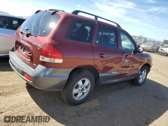 2005 Hyundai Santa Fe GLS with VIN KM8SC73D95U920289, listed as a Copart auction lot 72816834 with 120,879 mi miles and Salvage Title. Bid and sale history available at carsss.com. Image 3.