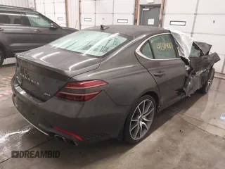 2022 Genesis G70 2.0T with VIN KMTG34TA3NU099724, listed as a IAAI auction lot 41384087 with 46,041 mi miles. Bid and sale history available at carsss.com. Image 4.