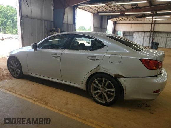 2006 Lexus IS 250 with VIN JTHBK262465011858, listed as a Copart auction lot 55466245 with 195,210 mi miles and Salvage title. Bid and sale history available at DreamBid. Image 2.