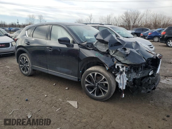 2023 Mazda CX-5 2.5 S Premium Plus Package with VIN JM3KFBEM1P0100091, listed as a Copart auction lot 43353035 with 0 mi miles and Salvage Title. Bid and sale history available at carsss.com. Image 4.