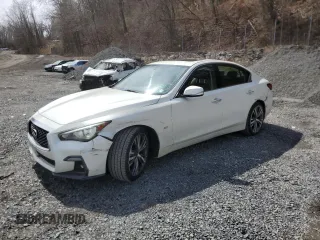 2018 Infiniti Q50 3.0t LUXE with VIN JN1EV7AR9JM433505, listed as a Copart auction lot 51435535 with 108,232 mi miles and Salvage Title. Bid and sale history available at carsss.com. Image 1.