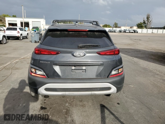 2022 Hyundai Kona SEL with VIN KM8K62ABXNU843332, listed as a Copart auction lot 47284405 with 40,412 mi miles and Salvage Title. Bid and sale history available at DreamBid. Image 6.