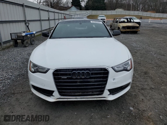2015 Audi A5 Premium with VIN WAUCFAFRXFA049486, listed as a Copart auction lot 42495405 with 0 mi miles and Salvage Title. Bid and sale history available at carsss.com. Image 5.