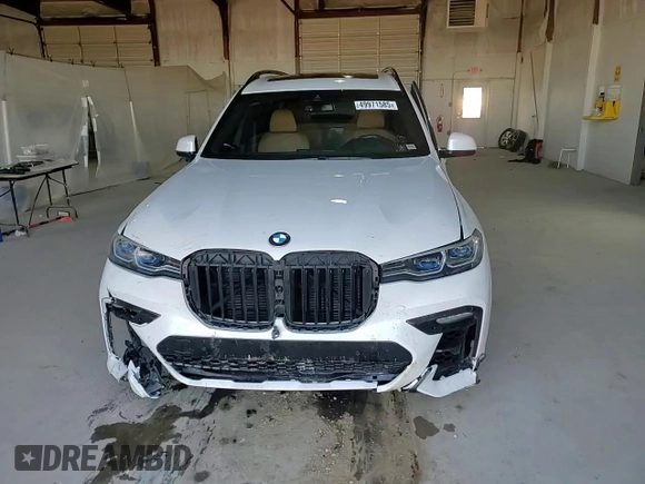 2021 BMW X7 M50i with VIN 5UXCX6C03M9F03953, listed as a Copart auction lot 49971585 with 0 mi miles and Non Repairable. Bid and sale history available at carsss.com. Image 12.