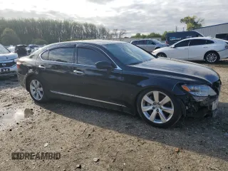 2008 Lexus LS 600h L with VIN JTHDU46F785001846, listed as a Copart auction lot 48389745 with 204,608 mi miles and Salvage title. Bid and sale history available at DreamBid. Image 4.