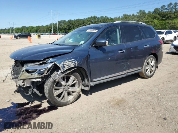 2014 Nissan Pathfinder Platinum with VIN 5N1AR2MM9EC662373, listed as a Copart auction lot 52448945 with 170,489 mi miles and Salvage Title. Bid and sale history available at carsss.com. Image 1.