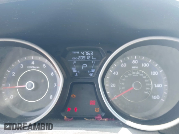 2013 Hyundai Elantra GLS with VIN KMHDH4AEXDU530711, listed as a IAAI auction lot 42499254 with 209,121 mi miles and . Bid and sale history available at DreamBid. Image 7.