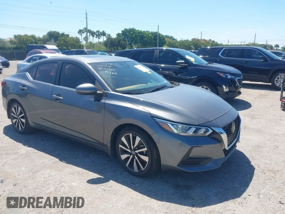 2022 Nissan Sentra SV with VIN 3N1AB8CV8NY254964, listed as a IAAI auction lot 42025826 with 24,993 mi miles. Bid and sale history available at carsss.com. Image 1.