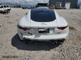 2016 Jaguar F-TYPE R with VIN SAJWJ6DL9GMK27674, listed as a Copart auction lot 68377194 with 55,074 mi miles and Salvage Title. Bid and sale history available at carsss.com. Image 6.