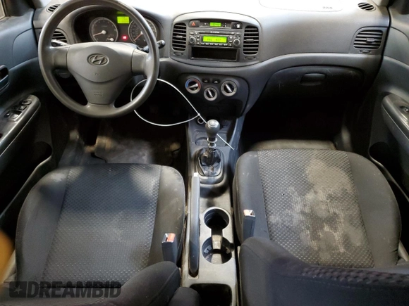2008 Hyundai Accent Man L with VIN KMHCN35C88U100673, listed as a Copart auction lot 41707495 with 190,844 mi miles and Salvage Title. Bid and sale history available at carsss.com. Image 8.