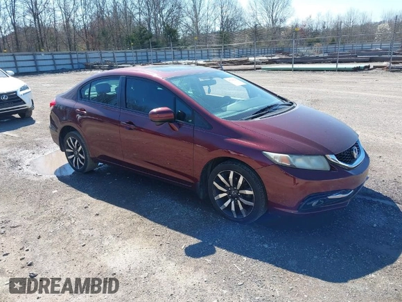 2015 Honda Civic Sedan EX-L with VIN 19XFB2F93FE006980, listed as a IAAI auction lot 41780229 with 216,884 mi miles. Bid and sale history available at carsss.com. Image 1.