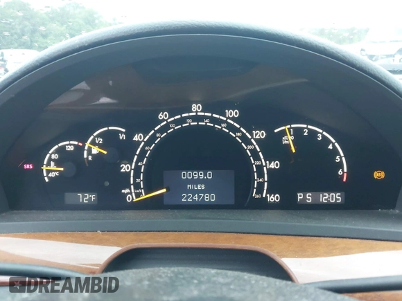 2002 Mercedes-Benz S 430 with VIN WDBNG70J32A225172, listed as a IAAI auction lot 42247387 with 224,780 mi miles and . Bid and sale history available at DreamBid. Image 7.