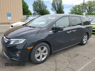 2019 Honda Odyssey EX with VIN 5FNRL6H50KB025079, listed as a Copart auction lot 53685495 with 118,998 mi miles and Salvage title. Bid and sale history available at DreamBid. Image 1.
