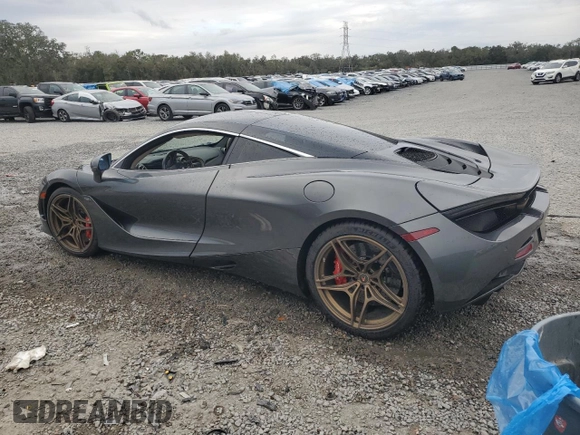 2018 McLaren 720S z VIN SBM14DCA1JW001121, wystawiony jako Copart lot #85629594 z przebiegiem 15 342 mil mil oraz Szkody całkowita. Historia ofert i sprzedaży dostępna na DreamBid. Obrazek 2.