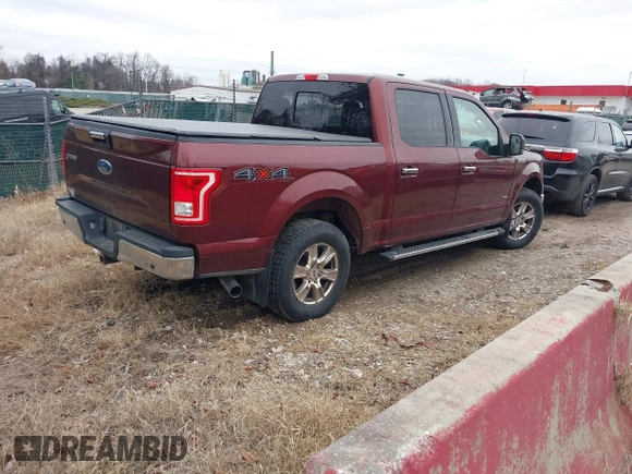 2017 Ford F-150 XL with VIN 1FTEW1EG9HFB75226, listed as a IAAI auction lot 41130292 with 125,205 mi miles. Bid and sale history available at carsss.com. Image 4.
