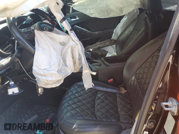 2015 Kia Optima SX Turbo with VIN 5XXGR4A60FG381919, listed as a Copart auction lot 57703285 with Not provided miles and Salvage title. Bid and sale history available at DreamBid. Image 7.