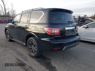 2019 Nissan Armada Platinum with VIN JN8AY2NE2K9759121, listed as a IAAI auction lot 41115008 with 89,991 mi miles. Bid and sale history available at carsss.com. Image 3.