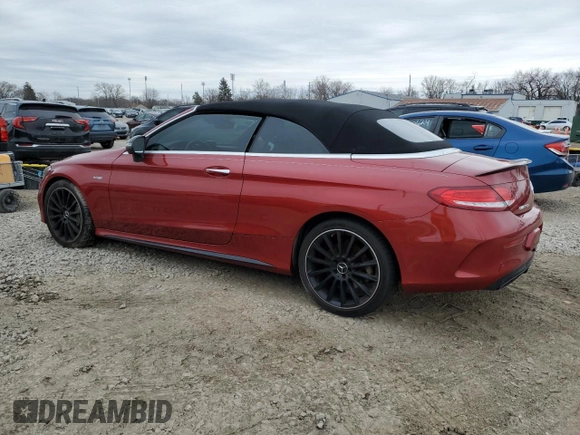 2018 Mercedes-Benz C 43 AMG with VIN WDDWK6EB5JF677695, listed as a Copart auction lot 43437935 with 59,768 mi miles and Salvage title. Bid and sale history available at DreamBid. Image 2.