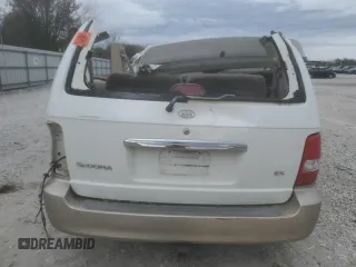 2003 Kia Sedona LX with VIN KNDUP131836430383, listed as a Copart auction lot 79829254 with 198,896 mi miles and Salvage Title. Bid and sale history available at carsss.com. Image 6.