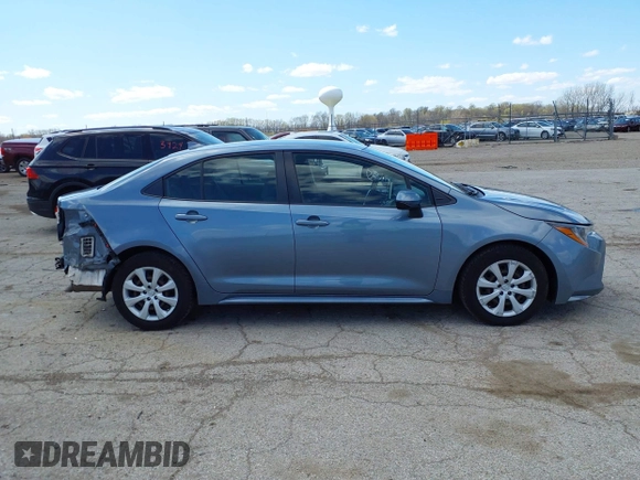 2020 Toyota Corolla LE with VIN JTDEPRAE0LJ070323, listed as a IAAI auction lot 41985664 with 57,502 mi miles and . Bid and sale history available at DreamBid. Image 14.