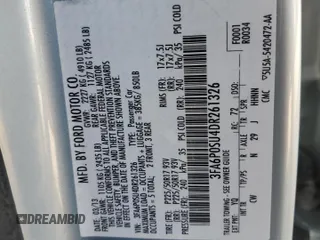 2013 Ford Fusion Titanium with VIN 3FA6P0SU4DR261326, listed as a Copart auction lot 55356385 with 198,273 mi miles and Salvage title. Bid and sale history available at DreamBid. Image 12.