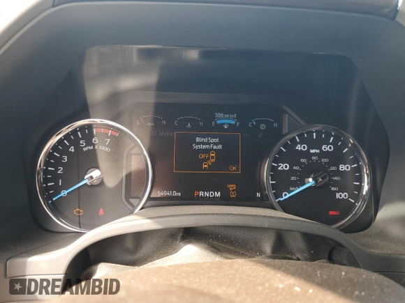 2022 Ford Super Duty F-250 SRW XL with VIN 1FT7W2BNXNEC61406, listed as a Copart auction lot 53473535 with 54,941 mi miles and Salvage Title. Bid and sale history available at carsss.com. Image 9.