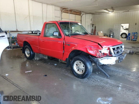 1998 Ford Ranger XL with VIN 1FTYR10C1WUC28728, listed as a Copart auction lot 57871585 with 312,418 mi miles and Salvage title. Bid and sale history available at DreamBid. Image 4.