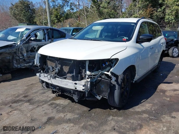 2018 Nissan Pathfinder SV with VIN 5N1DR2MM2JC638617, listed as a IAAI auction lot 41762543 with 121,964 mi miles. Bid and sale history available at carsss.com. Image 2.
