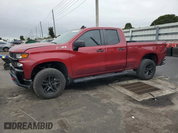 2020 Chevrolet Silverado 1500 Custom Trail Boss with VIN 1GCRYCEF8LZ291037, listed as a Copart auction lot 41971525 with 63,642 mi miles and Salvage Title. Bid and sale history available at DreamBid. Image 1.