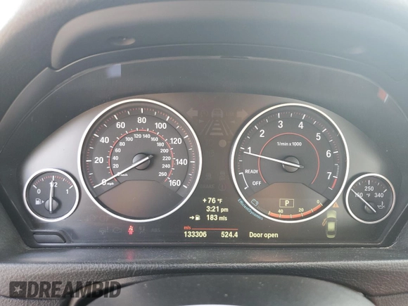 2013 BMW 3 Series 328i with VIN WBA3C1G56DNR49067, listed as a Copart auction lot 44138055 with 133,306 mi miles and Salvage Title. Bid and sale history available at carsss.com. Image 9.