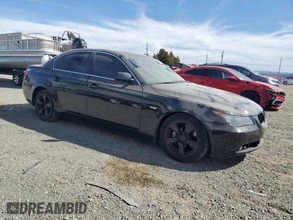 2004 BMW 5 Series 530i with VIN WBANA73534B810197, listed as a Copart auction lot 52813805 with 169,608 mi miles and Salvage Title. Bid and sale history available at DreamBid. Image 4.