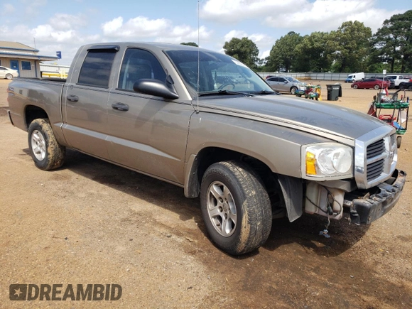 2006 Dodge Dakota SLT with VIN 1D7HE48K76S635382, listed as a Copart auction lot 53632235 with 155,750 mi miles and Salvage Title. Bid and sale history available at DreamBid. Image 4.