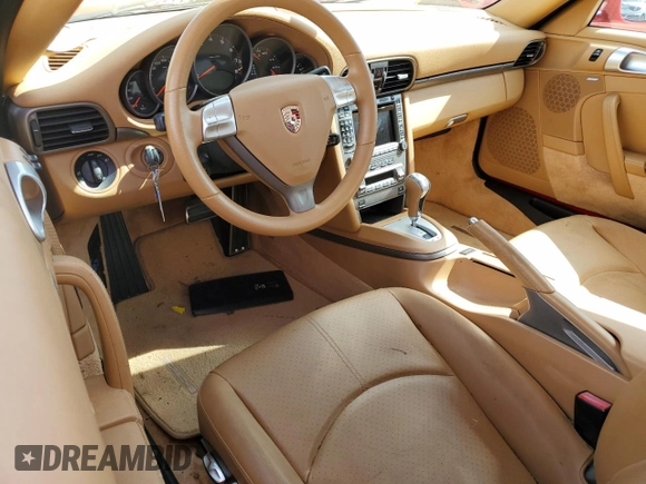2007 Porsche 911 Carrera with VIN WP0AA29957S710251, listed as a Copart auction lot 77589144 with 0 mi miles and Salvage Title. Bid and sale history available at carsss.com. Image 8.