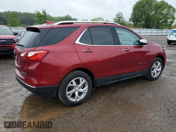 2021 Chevrolet Equinox Premier with VIN 2GNAXNEVXM6135783, listed as a Copart auction lot 58074745 with 45,952 mi miles and Salvage title. Bid and sale history available at DreamBid. Image 3.
