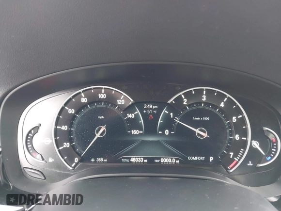 2018 BMW 5 Series 530i xDrive with VIN WBAJA7C54JWA72657, listed as a IAAI auction lot 41821105 with 48,033 mi miles. Bid and sale history available at carsss.com. Image 7.