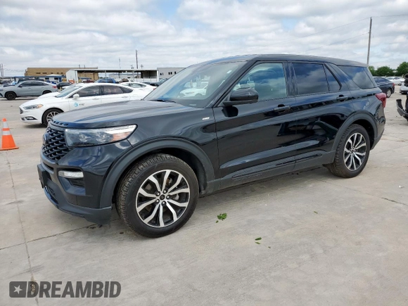 2022 Ford Explorer ST-Line with VIN 1FMSK7KH0NGB06232, listed as a Copart auction lot 55679435 with 52,499 mi miles and Salvage title. Bid and sale history available at DreamBid. Image 1.