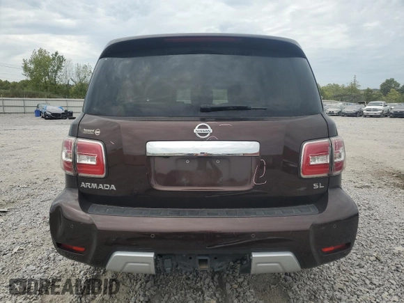 2017 Nissan Armada SV with VIN JN8AY2NDXH9003083, listed as a Copart auction lot 70241844 with 141,150 mi miles and Salvage Title. Bid and sale history available at carsss.com. Image 6.