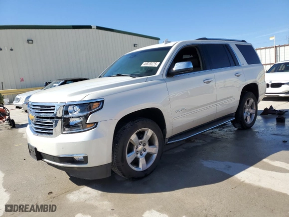 2015 Chevrolet Tahoe LTZ with VIN 1GNSCCKC0FR639998, listed as a Copart auction lot 46825225 with 0 mi miles and Salvage Title. Bid and sale history available at carsss.com. Image 1.