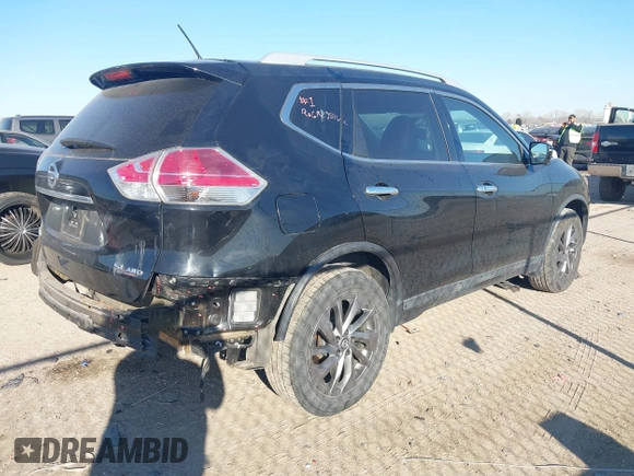 2016 Nissan Rogue SL with VIN 5N1AT2MV8GC741806, listed as a IAAI auction lot 41650432 with 116,978 mi miles and . Bid and sale history available at DreamBid. Image 4.