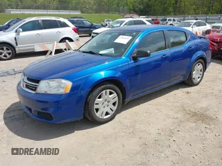 2012 Dodge Avenger SE with VIN 1C3CDZAB6CN200611, listed as a IAAI auction lot 41983441 with 184,464 mi miles. Bid and sale history available at carsss.com. Image 2.