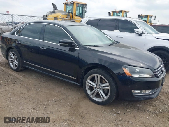 2014 Volkswagen Passat TDI SEL Premium with VIN 1VWCN7A33EC068280, listed as a IAAI auction lot 42086420 with 153,656 mi miles. Bid and sale history available at carsss.com. Image 1.