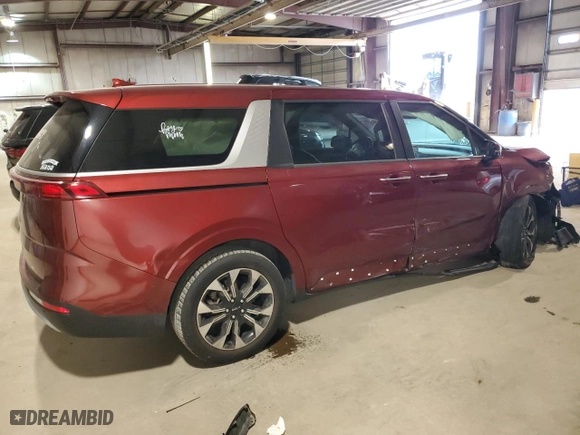 2022 Kia Carnival EX with VIN KNDNC5H36N6071099, listed as a Copart auction lot 66377394 with 74,434 mi miles and Salvage Title. Bid and sale history available at carsss.com. Image 3.
