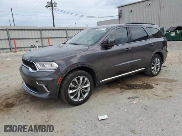 2021 Dodge Durango SXT Plus with VIN 1C4RDHAG9MC846556, listed as a Copart auction lot 53069424 with 48,474 mi miles and Salvage Title. Bid and sale history available at DreamBid. Image 1.