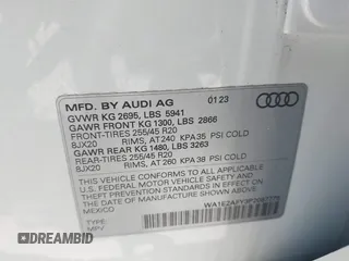 2023 Audi Q5 S line Premium Plus с VIN WA1E2AFY3P2087775, выставлен на аукционе IAAI как лот 42566888 с пробегом 10 456 миль миль и . История ставок и продаж доступна на DreamBid. Изображение 9.